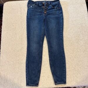Women's Blue Denim High Rise Super Skinny Jeans
